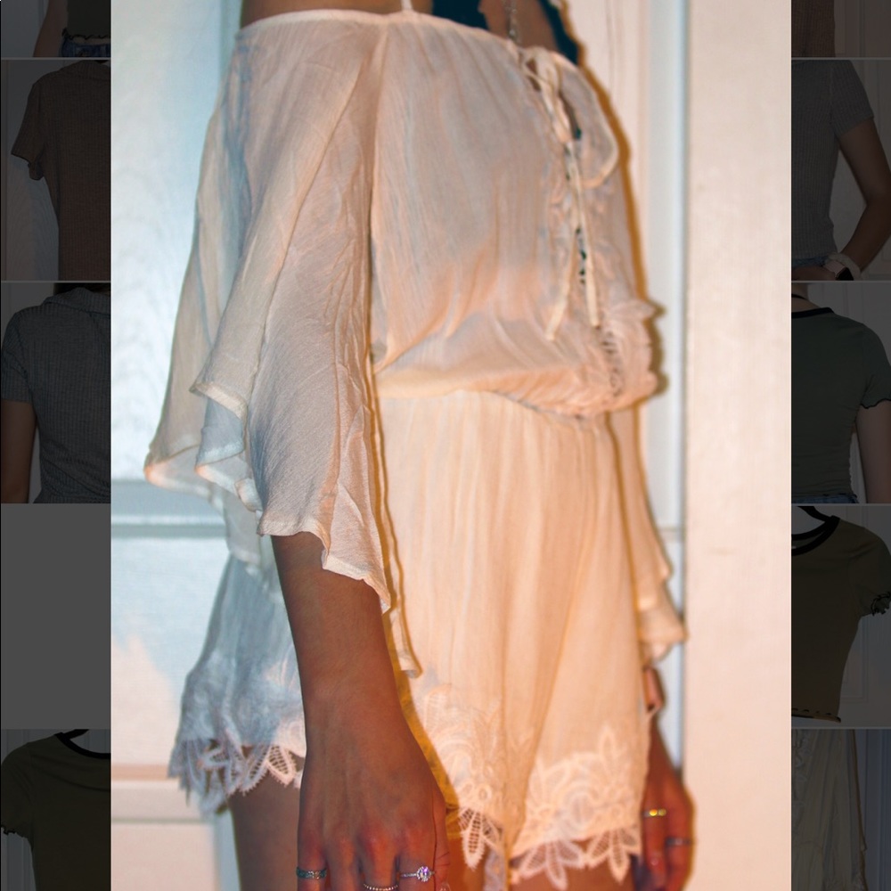 White Romper Size Small - Picture 2 of 5